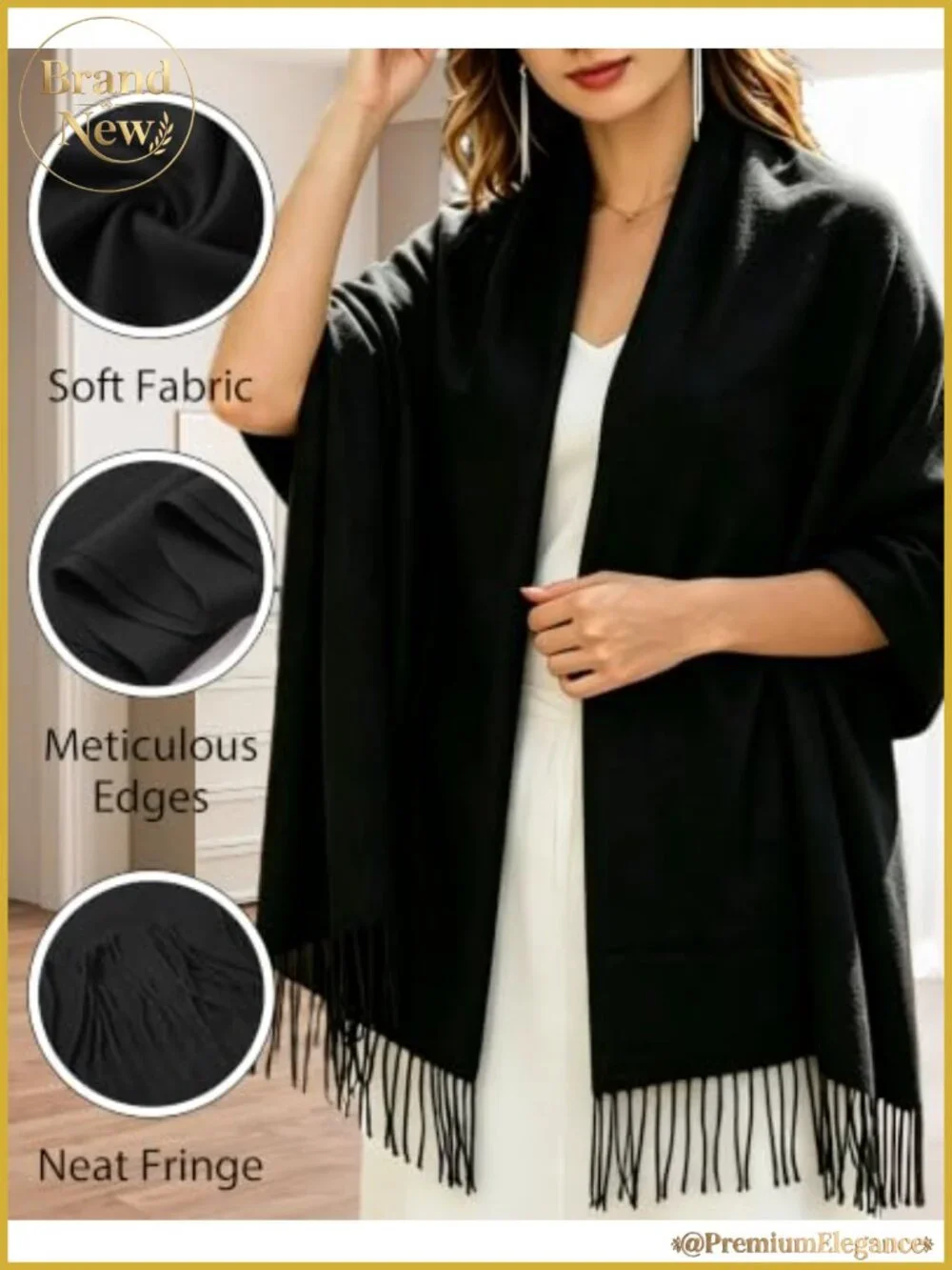 Pashmina Shawl Wrap Women Oversized Evening Dress Scarf